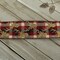 2 1/2" Wired Ribbon Gold Glitter Deer Red/Black Plaid 10 Yards